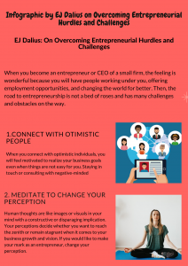 Infographic by EJ Dalius on Overcoming Entrepreneurial Hurdles and Challenges